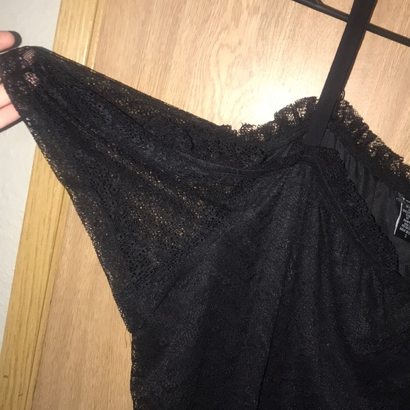 Torrid black lace cold shoulder top - Picture 2 of 6